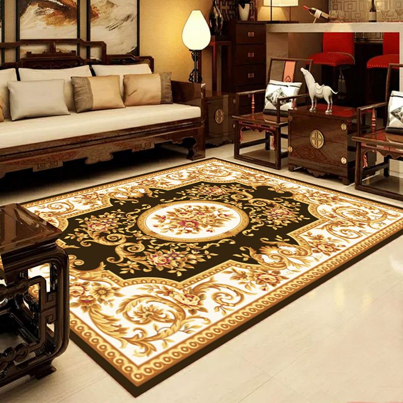 Retro multi-colour westerse tapijt synthetisch bloemen patroon gebied tapijt niet-slip wasbaar tapijt voor woonkamer