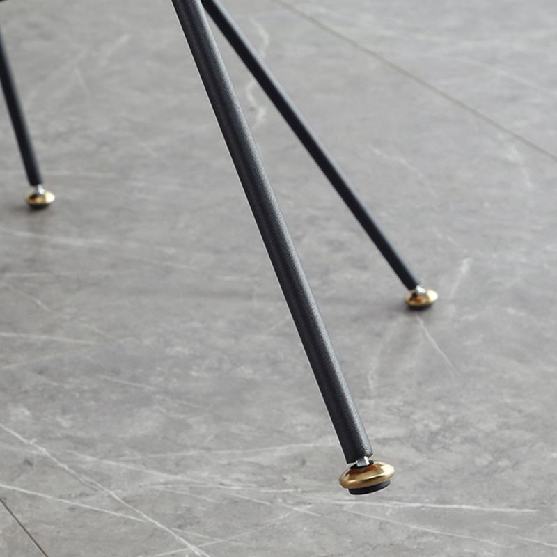 Metal Upholstered Dining Side Chair Industrial Dining Side Chair