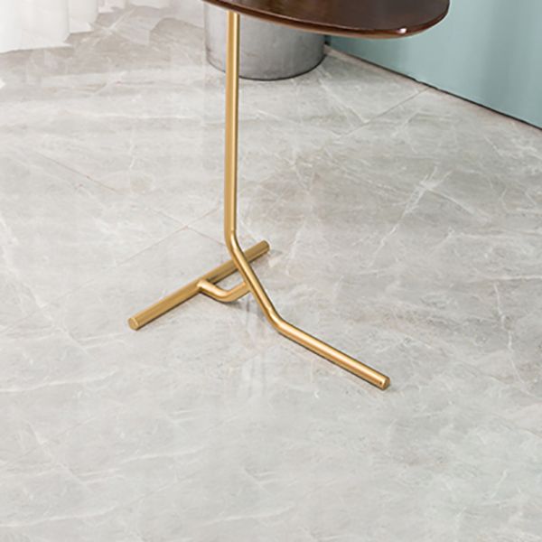 Wood Pedestal Side Table Modern Minimalist End Table for Living Room