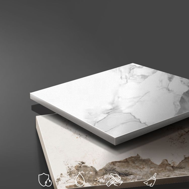 Rectangle Double Pedestal Table Modern Stone Top Black Base Dining Site Table