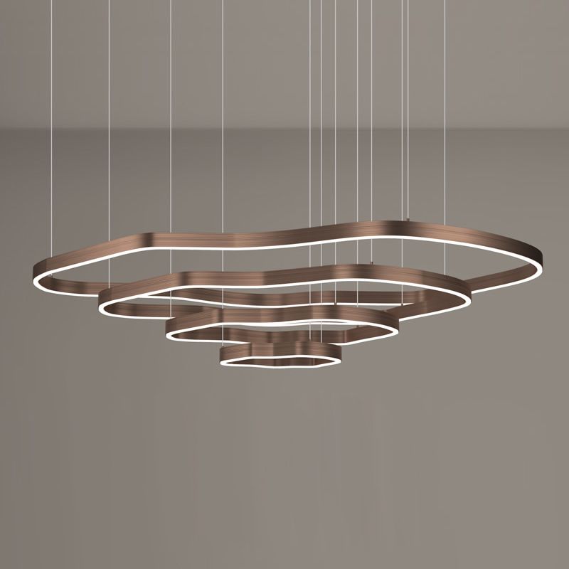 Lámparas de lámpara LED de múltiples capas de aluminio de forma moderna