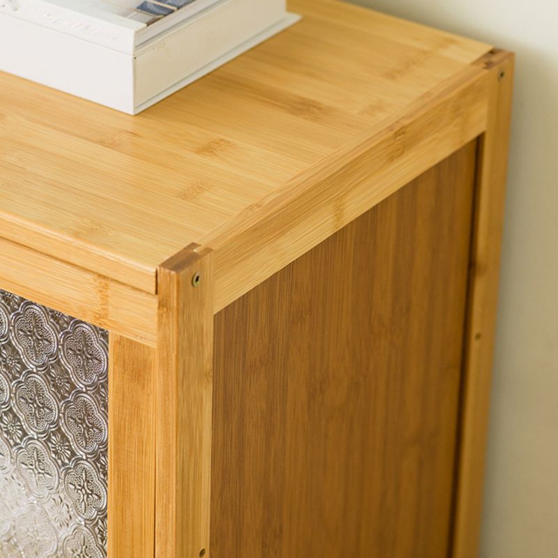 Glass Door Cabinet Scratch Resistant Accent Cabinet with Doors