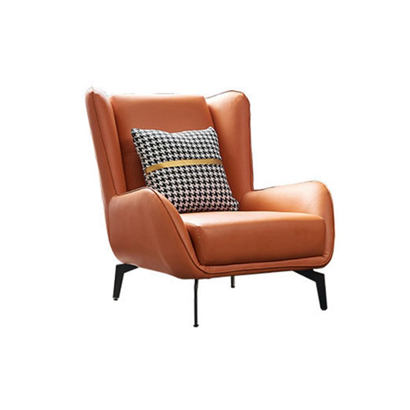 Faux Leather Wingback Chair 30.31" L x 37.79" W x 34.64" H Arms Chair for Living Room