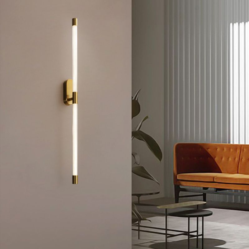 Lineaire wandkandelverlichting Moderne wandlamp metaal 1 lichte sconce verlichtingsbeveiliging
