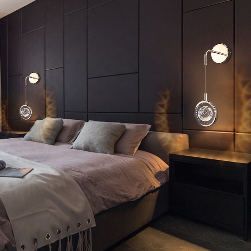 Lámpara de pared de cristal de 1 luces de 1 luces para la luz de 1 luz para la sala de estar de 1 luces para sala de estar