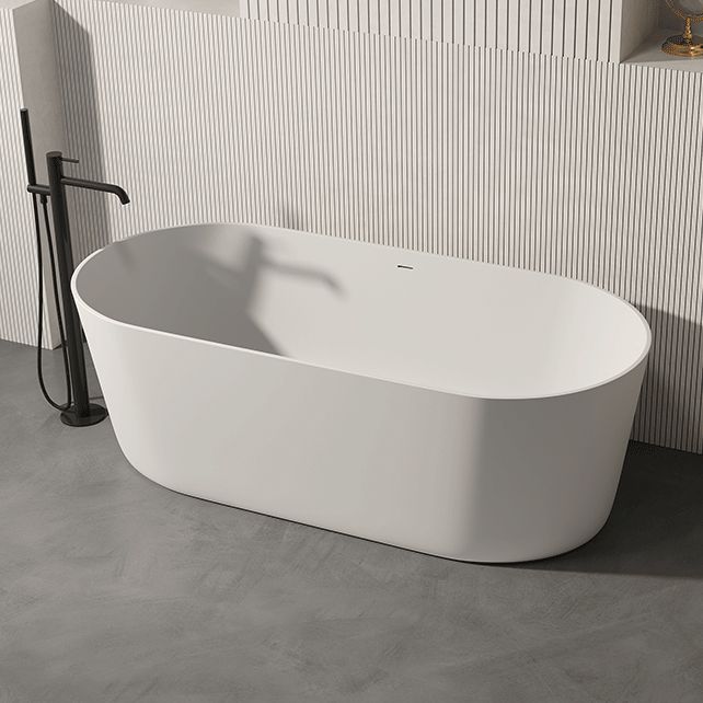 Oval Antique Finish Soaking Bathtub Back to Wall Modern Bath Tub