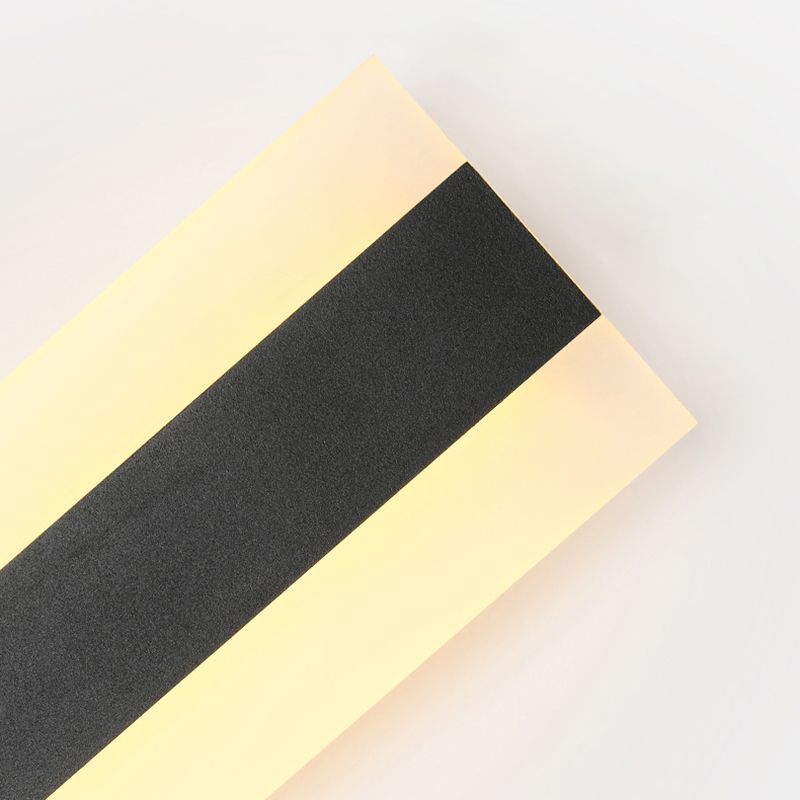Iluminación de pared led de metal moderna negra al aire libre de 1 luces de pared de 1 luces