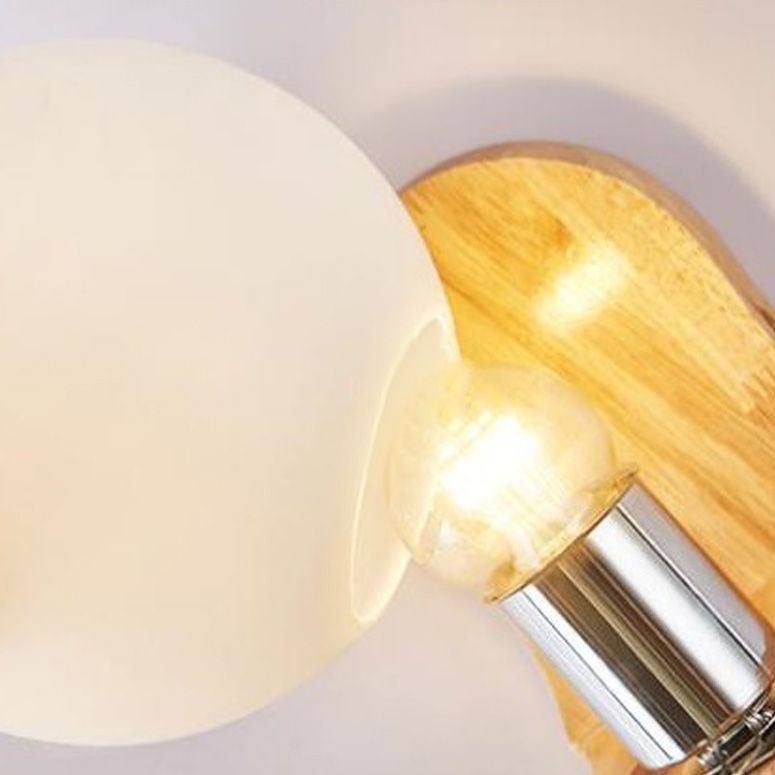 Estilo contemporáneo Luces de apliques de pared geométrica madera 1 lámpara de luz liviana