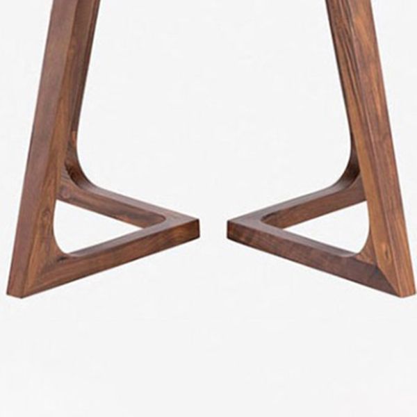 Solid Wood Top Dining Table Contemporary Dining Table with Sled Base