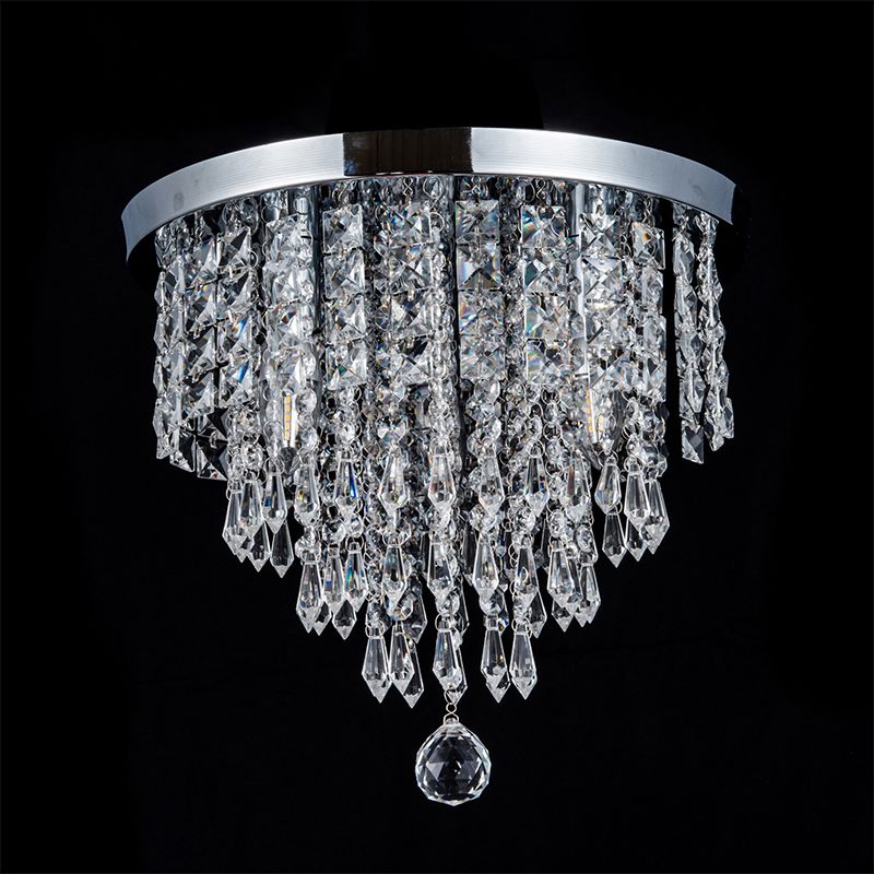 1 Light Geometric Flush Ceiling Light Modern Style Crystal Flush Mount Lights