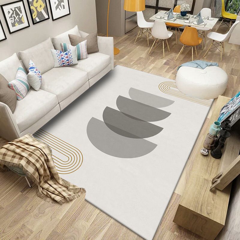 Minimalist Indoor Rug Washable Polyester Rug Home Decor Carpet for Sleeping Room