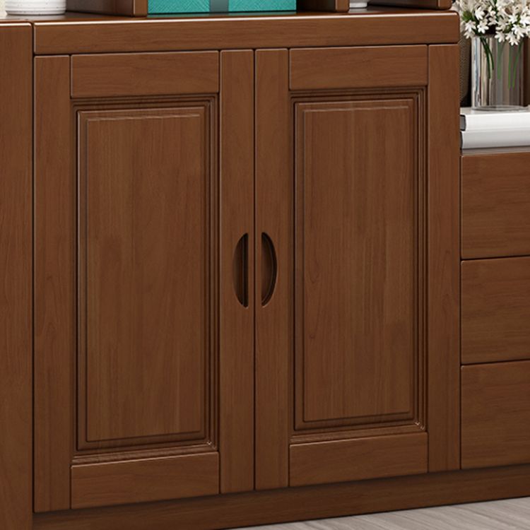 Contemporary Solid Wood 3-drawer Accent Cabinet with Door and Shelves