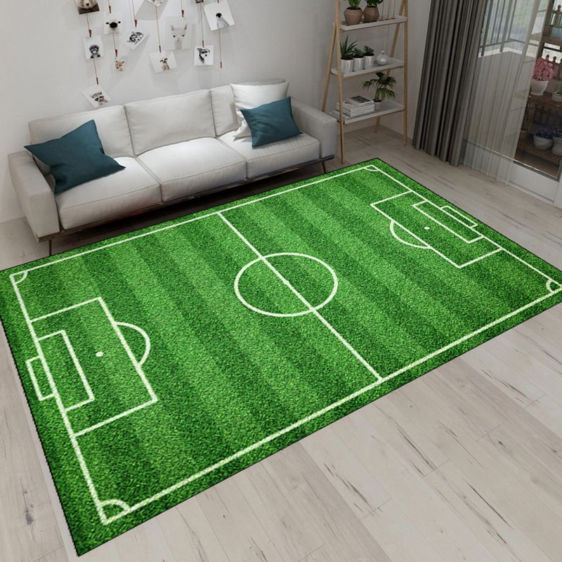 Fancy Court Pattern Area Rug Modern Polyester Area Carpet Stain Resistant Rug for Home Decor