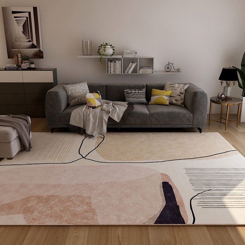 Minimalistisch woninginrichting Tapijt tapijt veelkleuren abstract tapijt katoen mengsel wasbaar antislip achterste tapijt