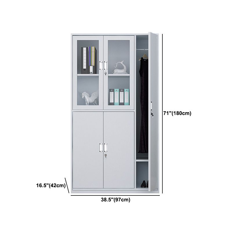 Steel Storage Cabinet with Hinged Door Contemporary Indoor Cabinet