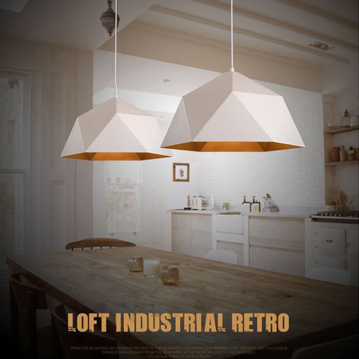 Diamond Dining Room Pendant Ceiling Light  Modern Style Metal 1 Light Hanging Ceiling Light
