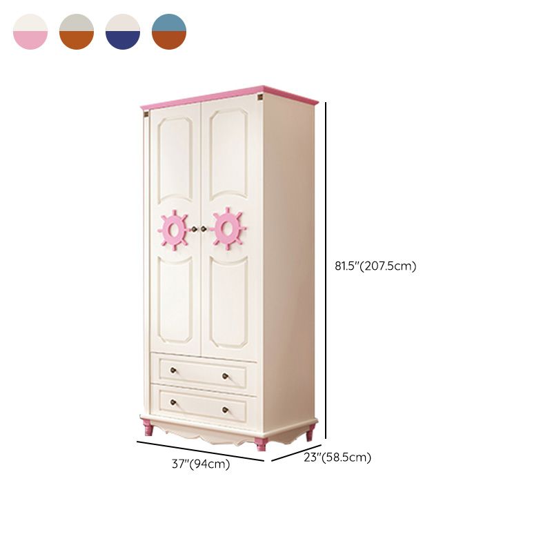Rectangular Wardrobe Cabinet Nautical Style Home Wooden Wardrobe Closet
