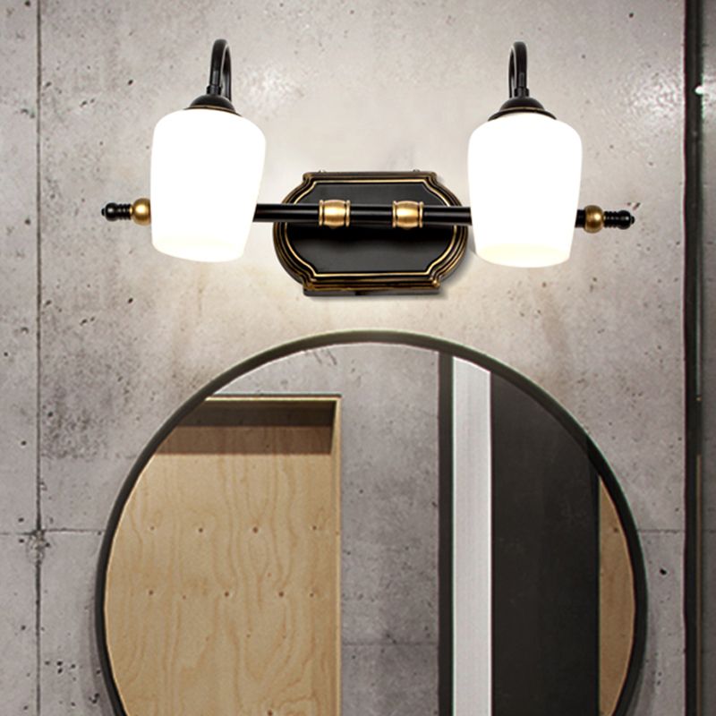 2/3/4 Lights Cup Shady Tady SCONCE Classic Wit Glass Muur gemonteerd licht voor badkamer