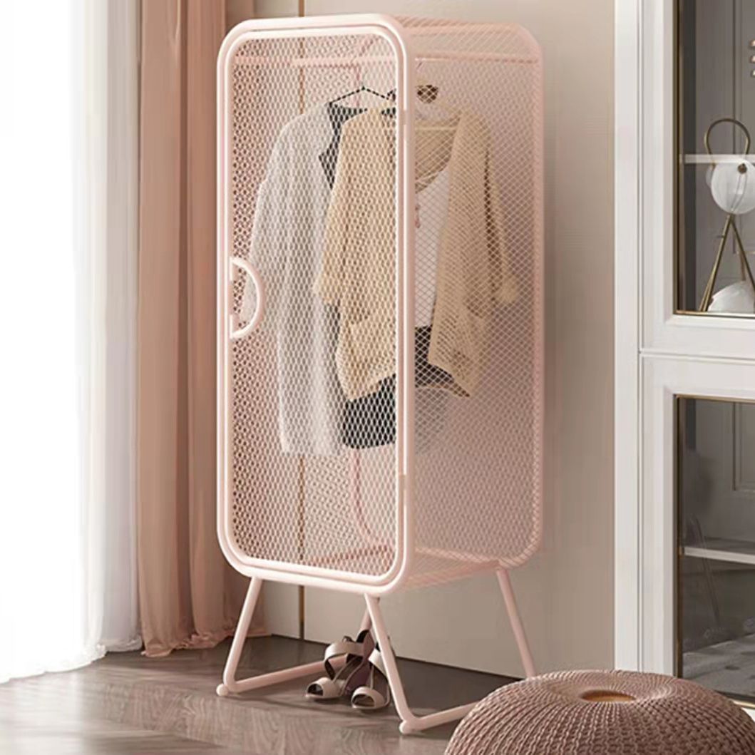 Metal Modern Cabinet with Legs Bedroom Hinged Door Storage Cabinet