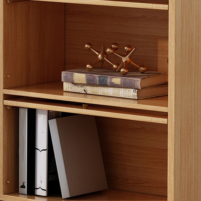 Scandinavian Closed Back Standard Bookshelf Wooden Bookcase with Shelves
