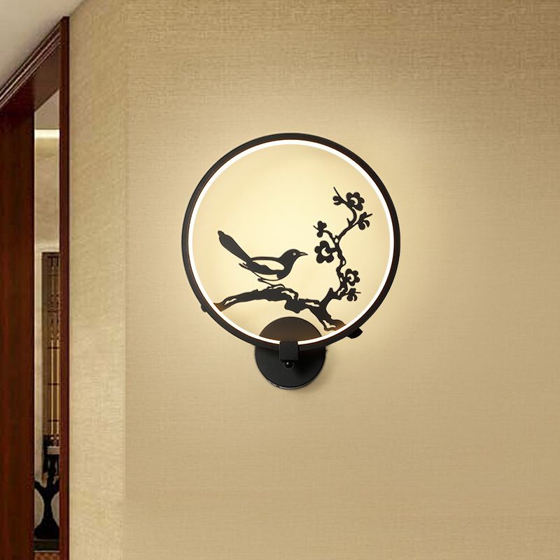 Modern LED Wall Mount Light 1-Light Wall Lamp with Acrylic Shade for Living Room