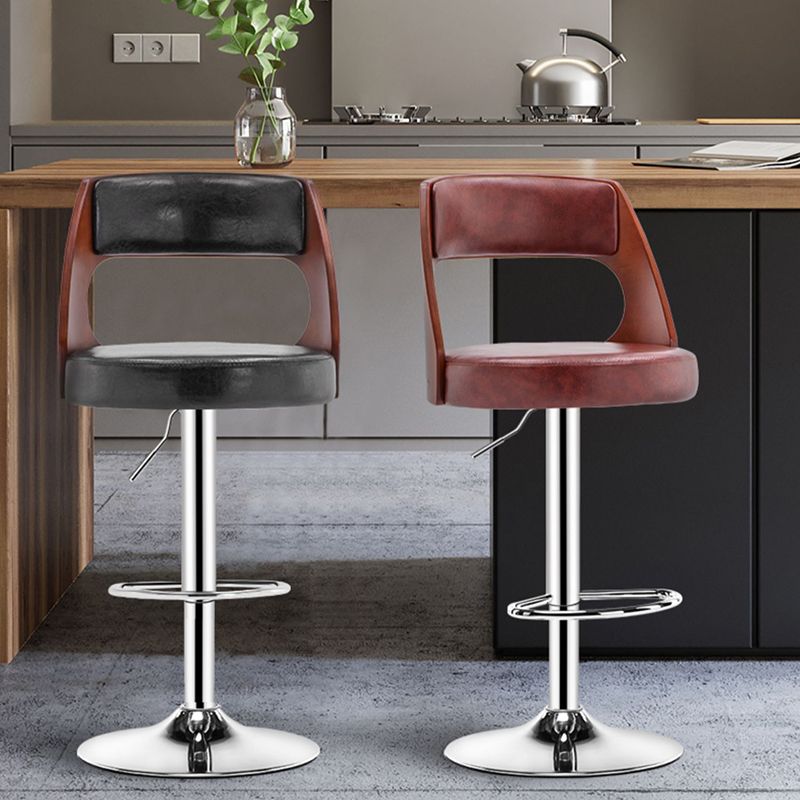 Industrial Style Liftable Bar-stool Metal Counter Bar Stool with Metal Legs for Kitchen