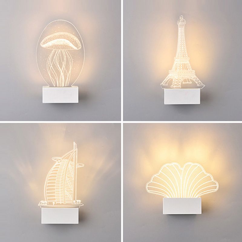 Creative Acrylic Wall Light Modern LED Wall Light Fixture for Bedroom
