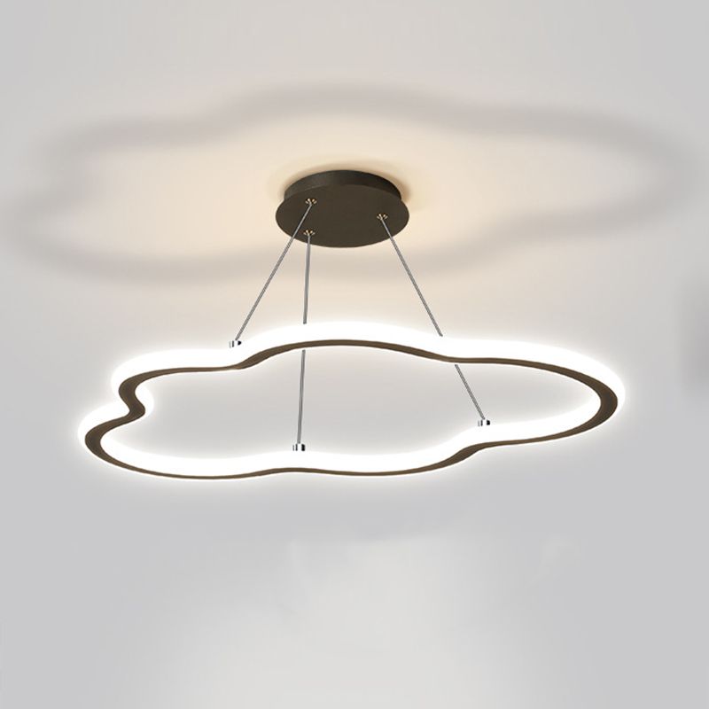 Nordischer Wolkenkronleuchter Metall Eins Licht LED Kronleuchter Anhänger für Wohnzimmer