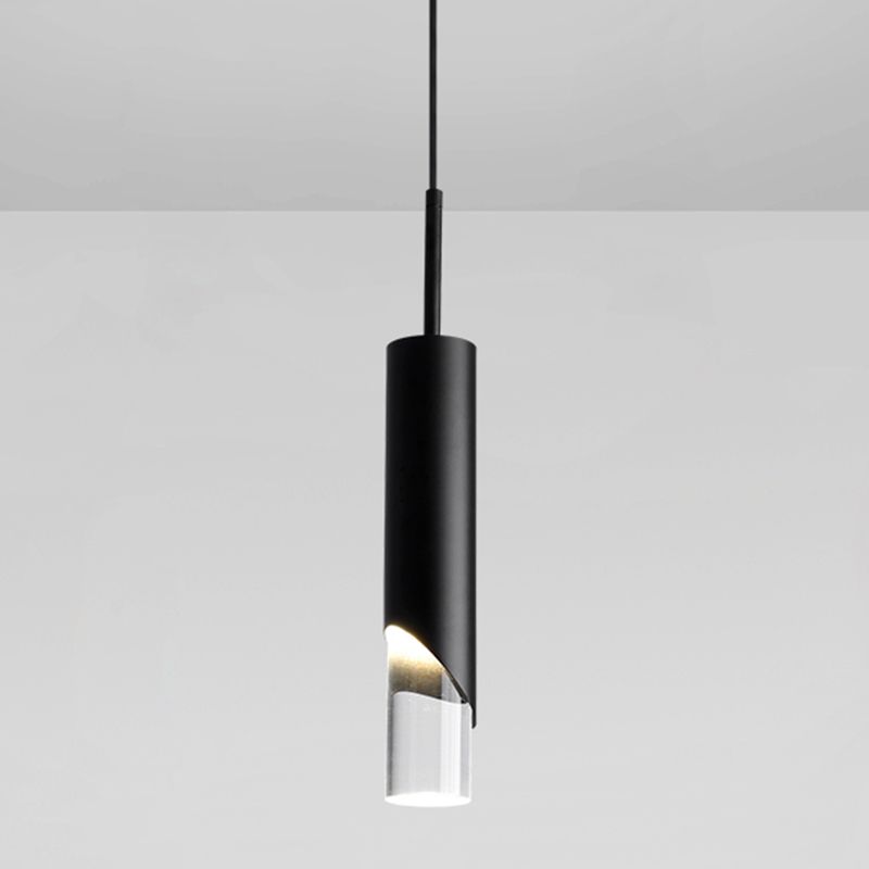 LED Mini Cilindri a cilindri Lighting Forma lampada a soffitto in metallo in tonalità acrilica trasparente