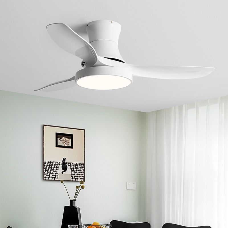 Metal Ceiling Fan Light Modern Style 1 Light Ceiling Fan Lamp for Living Room