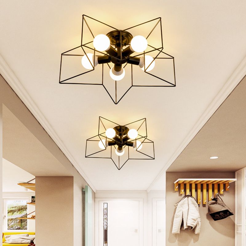 Modern Flush Mount Metal Multiple-Light Flush Mount Ceiling Light