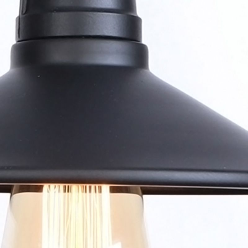 1 bol kegelwandverlichting met pijpontwerp industriële zwarte afwerking ijzer wandlamp sconce