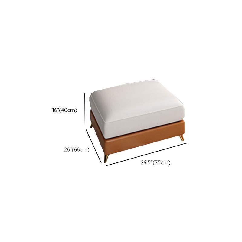 Cushions Tuxedo Arm Sofa Glam Genuine Leather Sofa with Legs