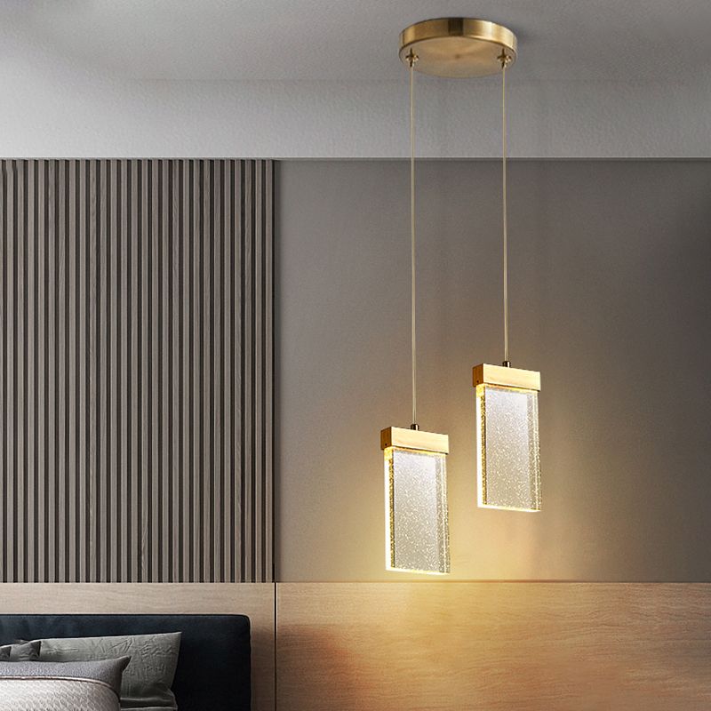 Geometrieformglas hängende Deckenleuchten moderne Style -Anhängerleuchten in Gold
