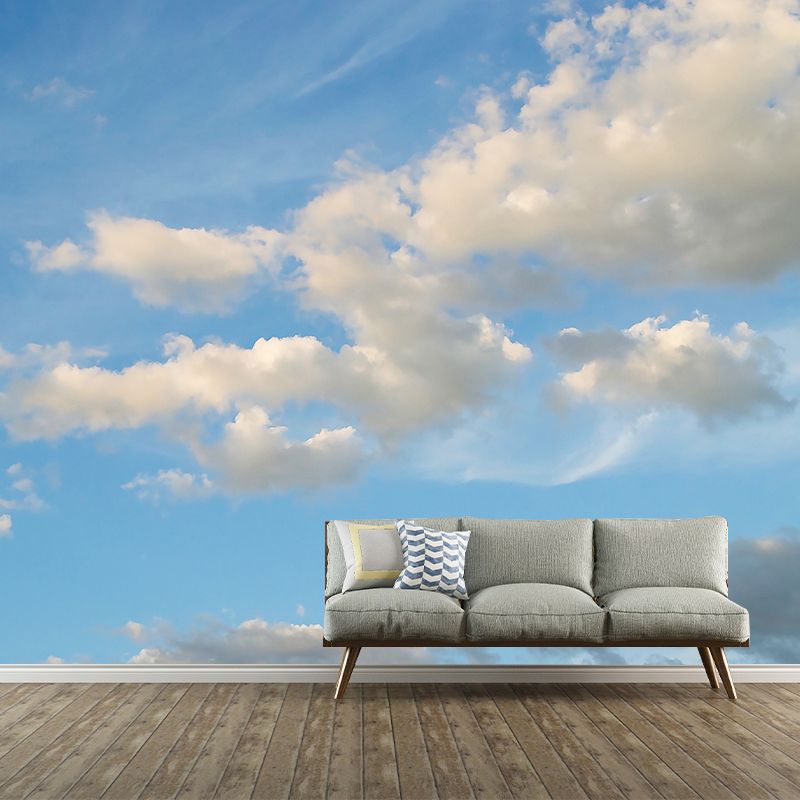 Beautiful Cloudscape Mural Decal Customized Contemporary Wall Covering for Bedroom