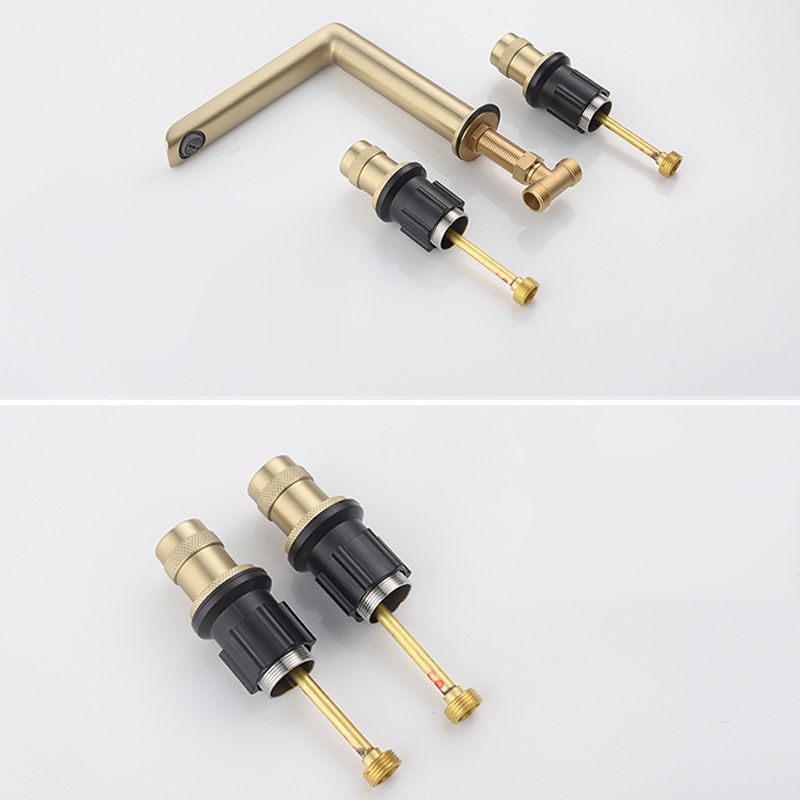 Modern Deck Mounted Copper Roman Tub Faucet Low Arc Roman Tub Faucet Set
