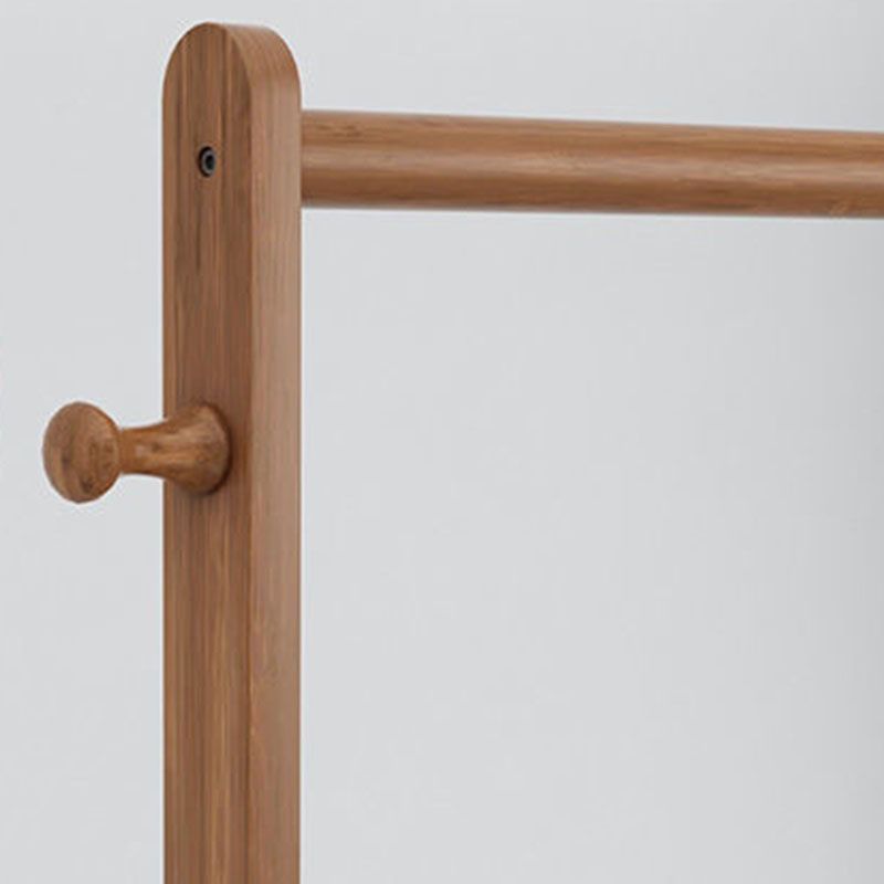 Modern Style Coat Hanger Solid Bamboo Hooks Design Coat Rack for Living Room