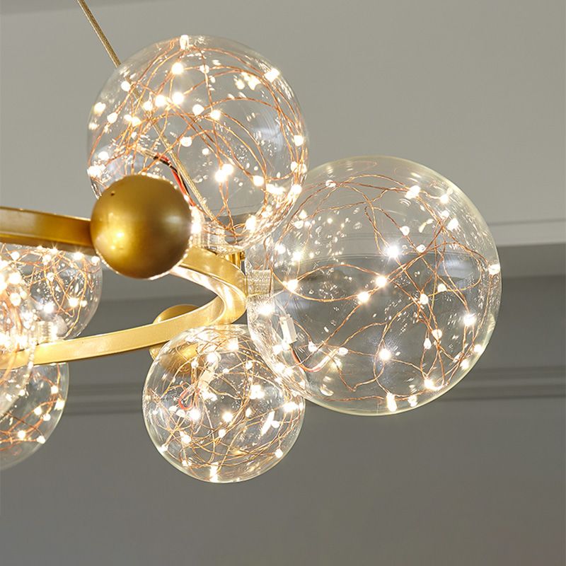 Lámpara colgante de estilo contemporáneo de araña colgante de sputnik para dormitorio de sala de estar