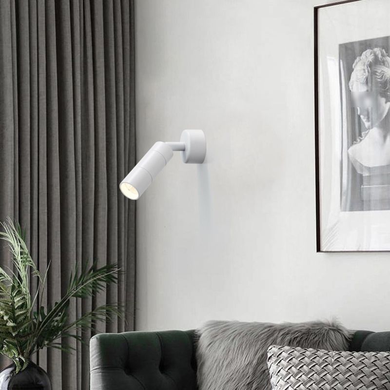 Metal Half Cylinder Reading Wall Lighting Modern Style 1-Light Wall Mounted Light Fixture