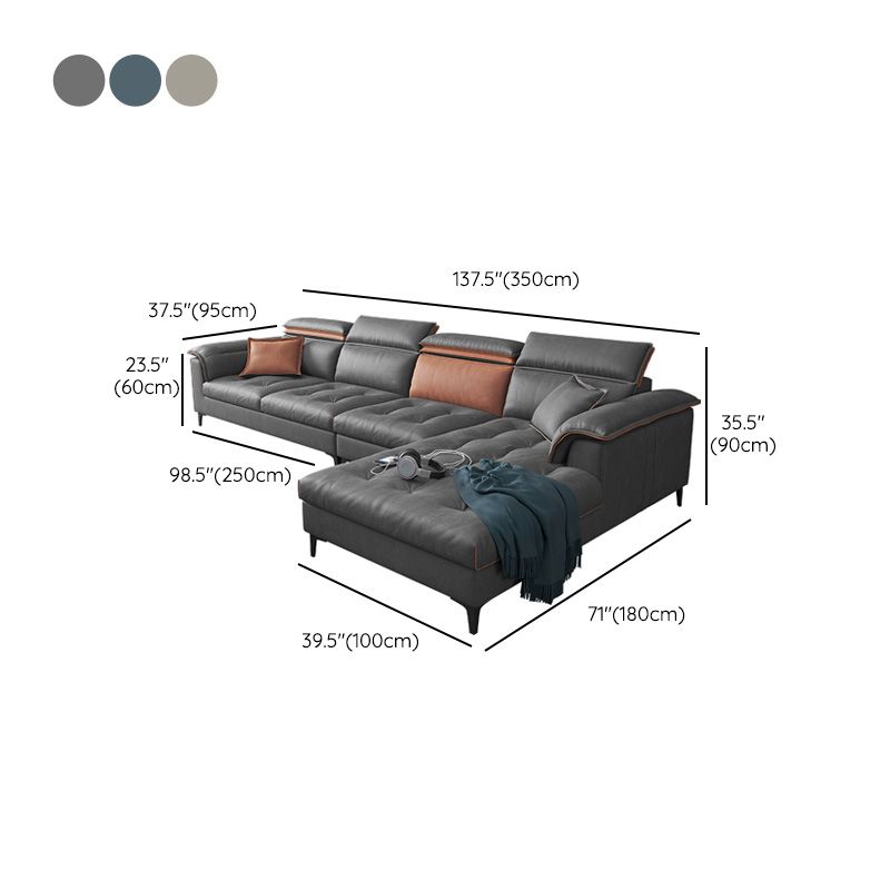 Contemporary Faux Leather Living Room sofa Pillow Top Arm Cushions Seating