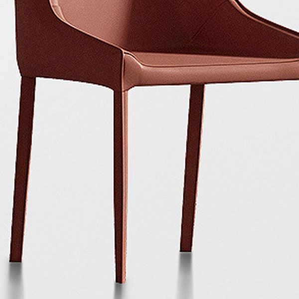Modern Style Metal Dining Chair Leather Dining Room Chair for Home Use
