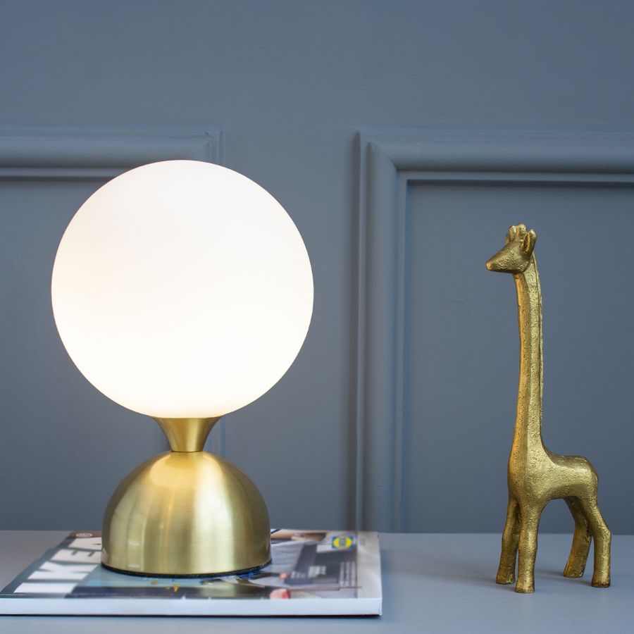 Lámpara de mesa de globo moderna 1 luz de mesa de luz