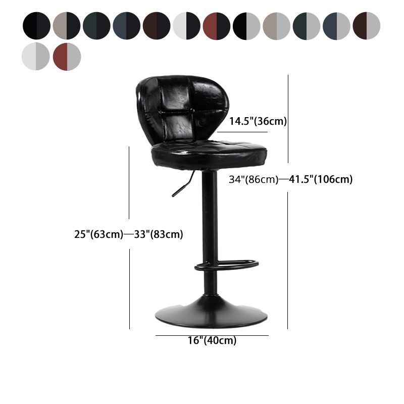 Nordic Leather Seats Barstool Rotating Lifting Bar Stool for Indoor, 1 Piece