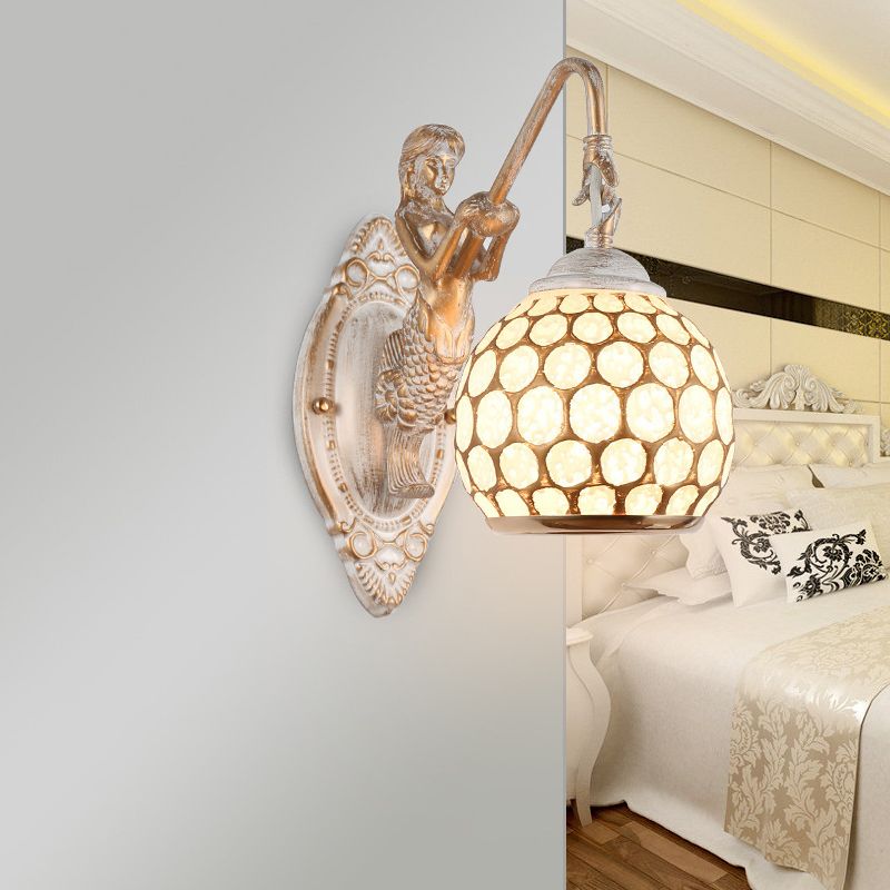 Entrepôt de lampe murale blanc à 1 lumière
