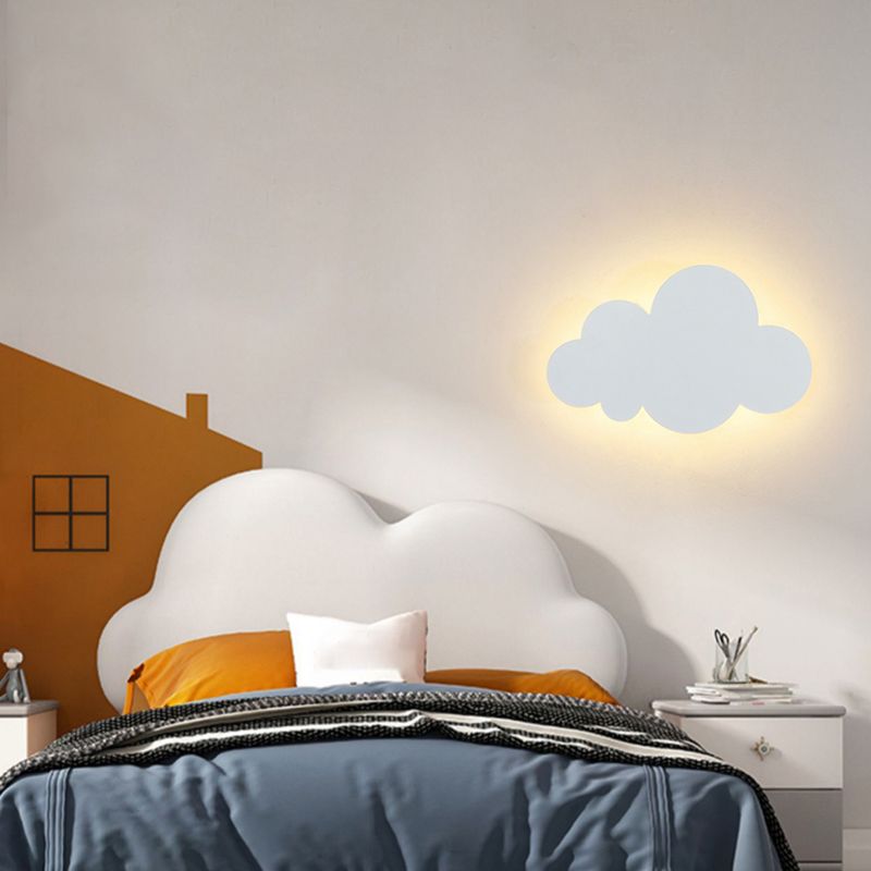 Modernist Wall Sconce Cloud Wall Light Fixture in White for Bedroom