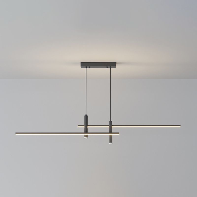 Luz colgante colgante de metal de la isla múltiple moderna para el comedor de la sala de estar