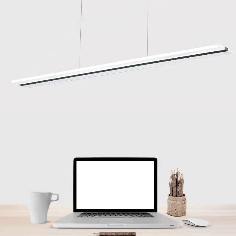 Long Strip LED Island Light moderniste suspendu suspendu pour le salon salle à manger salon