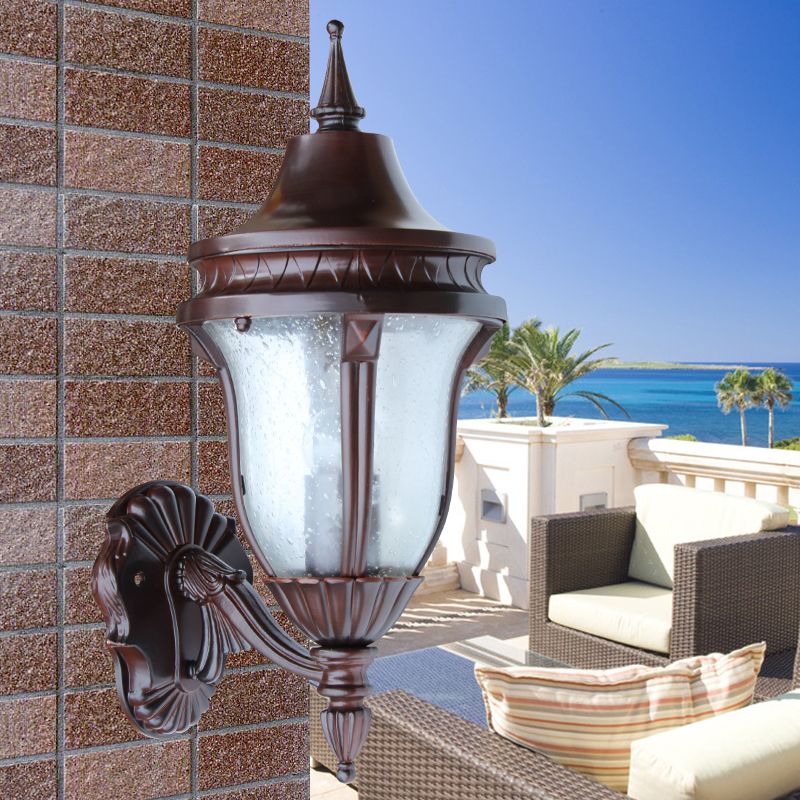 1 lampadina trasparente lampada da parete in vetro seculare idee di illuminazione da parete da esterno