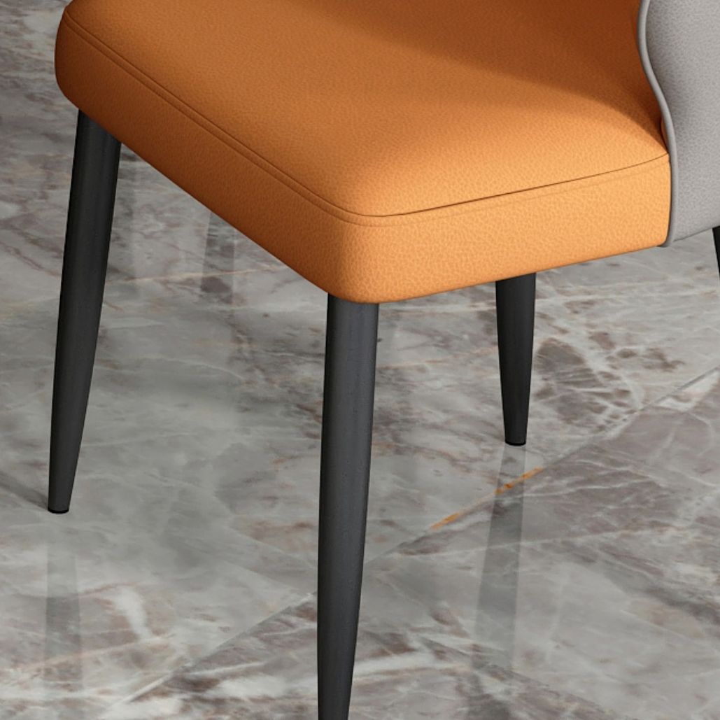 Modern Style Leather Parsons Upholstered Home Dining Side Chair