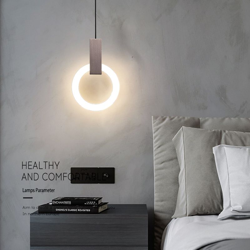 Style moderne de style suspendu salon LED Round Shape Pendant lampe de lampe